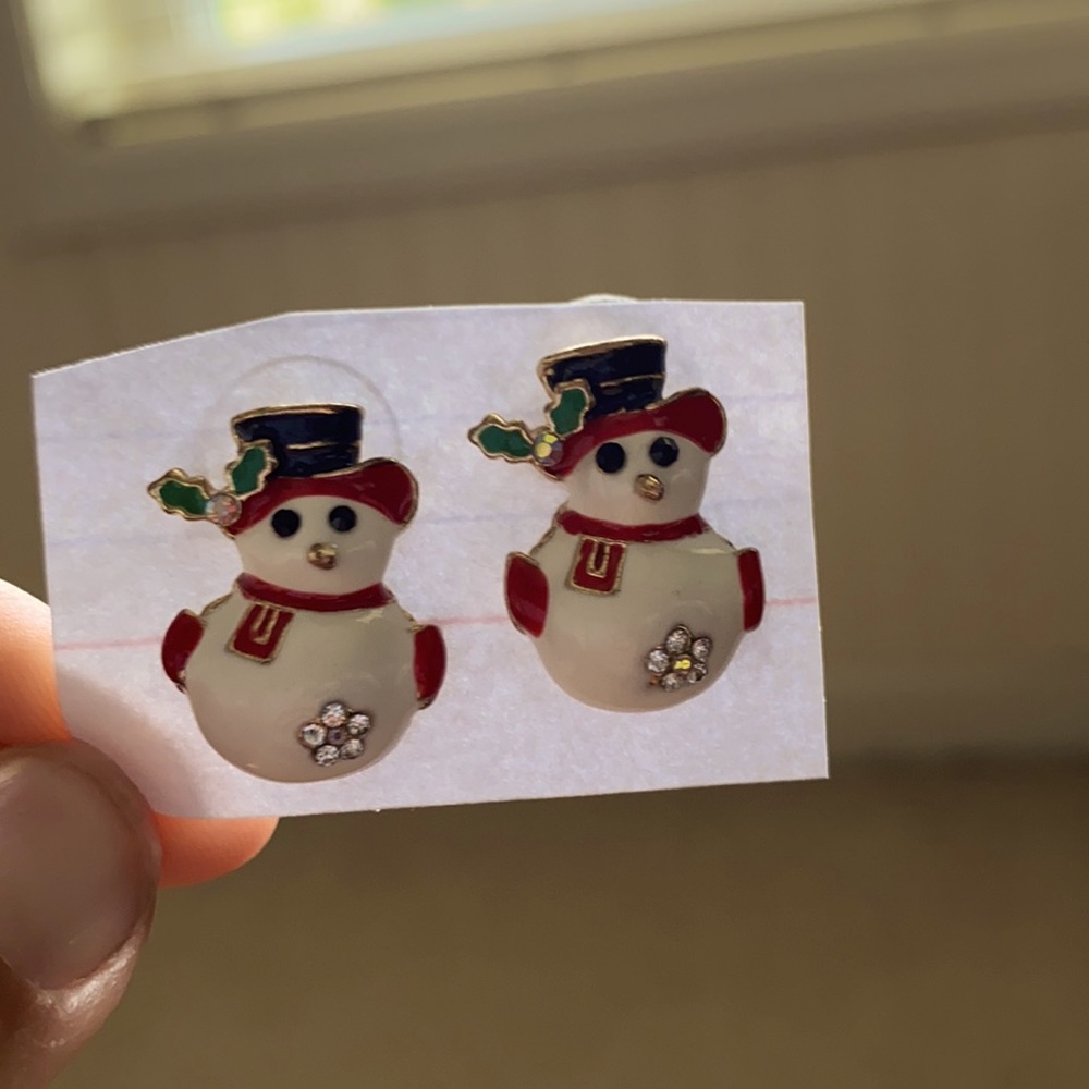 NWOT snowman earrings